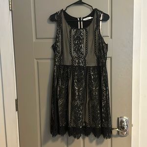 Blu Pepper Black & Cream Lace Dress